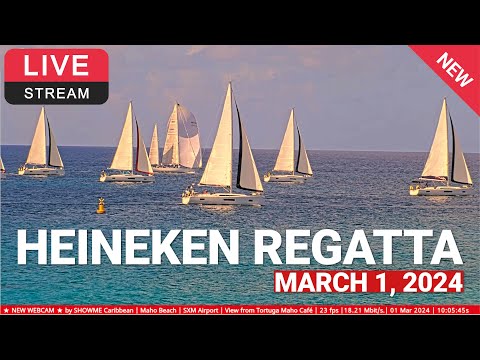 ⛵️ Heineken Regatta, Sint Maarten 2024 | 🔴 Live Stream from Maho Beach