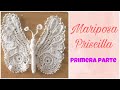 Mariposa Priscilla crochet irlandés para vestido de novia- 1° parte