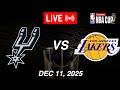 NBA LIVE! San Antonio Spurs vs Los Angeles Lakers | December 11, 2025 | 2025 NBA Cup Live 2K