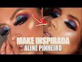 Maquiando cliente - Maquiagem colorida inspirada na Aline Pinheiro