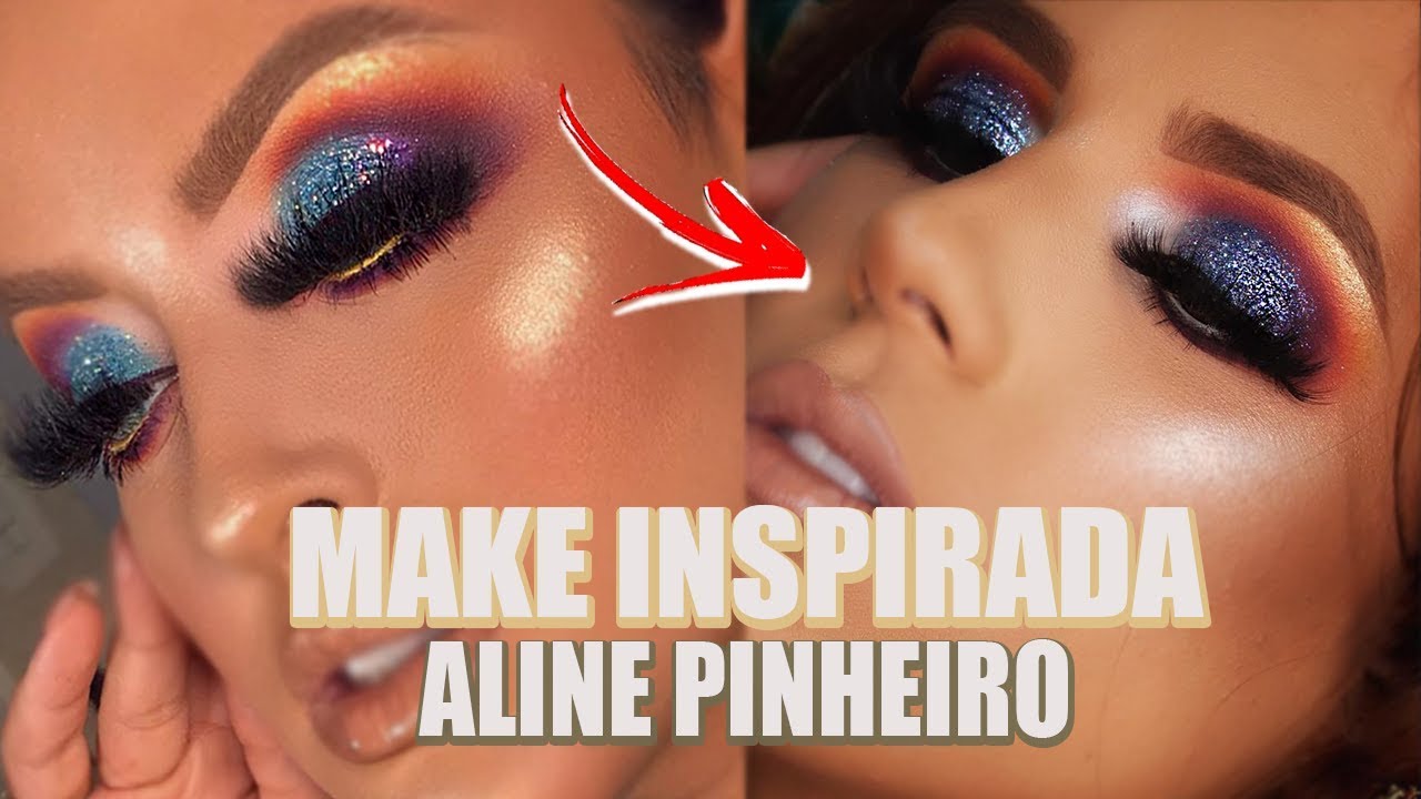 Maquiando cliente - Maquiagem colorida inspirada na Aline Pinheiro