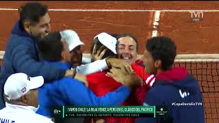Perú 2-3 Chile - Copa Davis 2022 | Minutos finales + entrevista Nicolas Jarry y Nicolás Massú - TVN