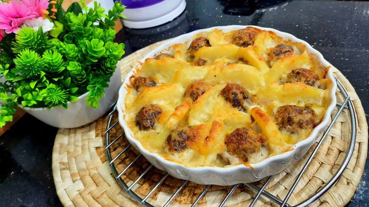 مطبخ ام وليد / الذ و اسهل غراتان كراة اللحم و البطاطا ، تاكلي و تستبني 😋😋