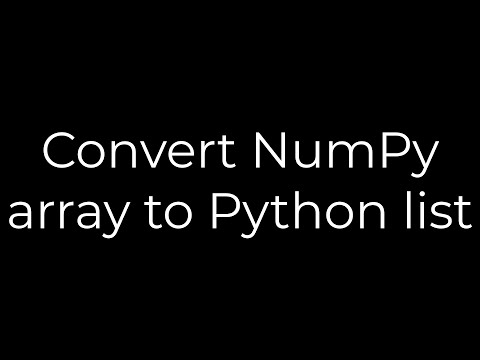 Python :Convert NumPy