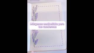 Márgenes aesthetics para tus cuadernos ✏️💜 #margenes #aesthetic #shorts