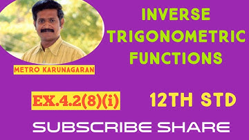 12th Std Maths Ex.4.2(8)(i) Find the value of cos[ cos^-1(4/5)+sin^-1(4/5)]