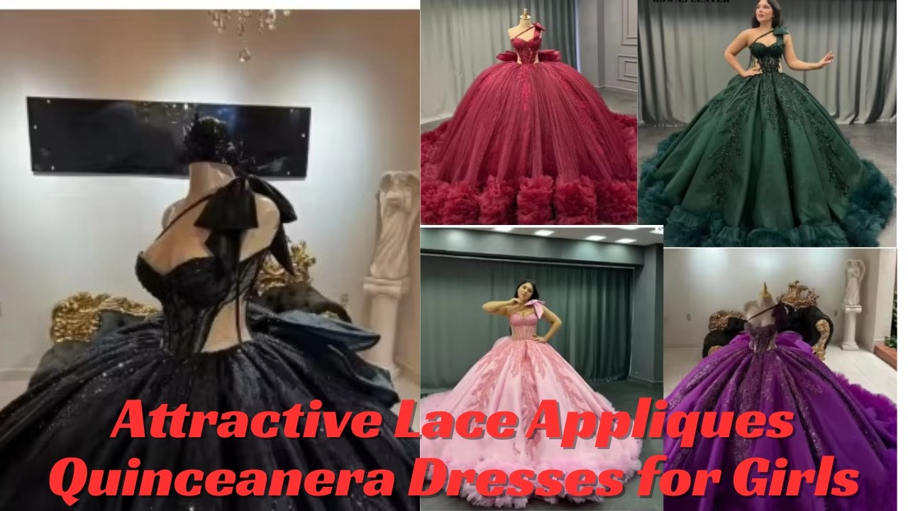 Attractive Lace Appliques Quinceanera Dresses for Girls