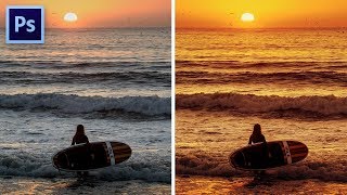 Cara membuat atau mempertegas efek sunset di photoshop