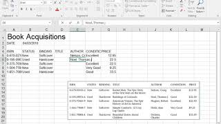 Excel 2016 Project 1 Q 04 05 06 07 08 09 10
