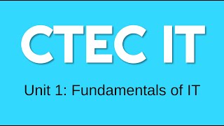 Cambridge Technicals IT - Unit 1 Exam Overview & Introduction