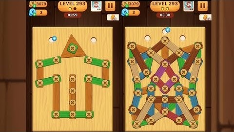 Screw Puzzle: Wood Nut & Bolt - Level 293