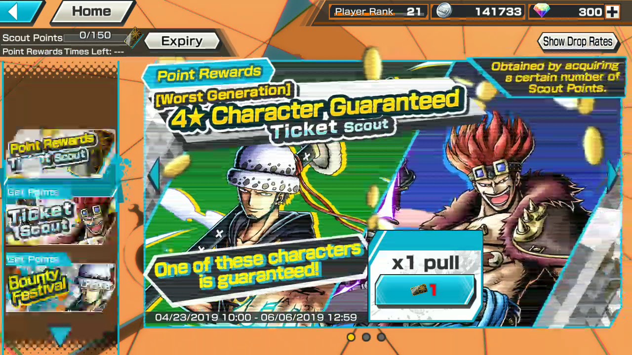 One Piece Bounty Rush 300 Gems Summon Bounty Festival YouTube