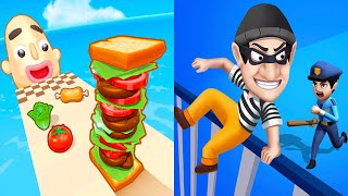 Sandwich Runner VS Thief and Run 3D - All Levels SpeedRun Gameplay Android iOS Ep2 screenshot 5