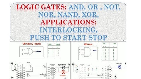 LOGIC GATES in PLC | AND, OR , NOT, NOR, NAND, XOR & INTERLOCKING, PUSH TO START STOP