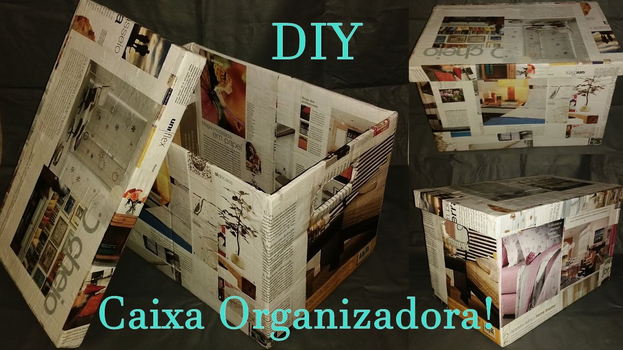 Faça você mesma | Caixa organizadora feita com papelão!