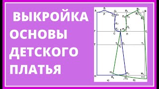 картинка: Выкройка детского платья. ОСНОВНАЯ выкройка.Выкройки платьев для начинающих
