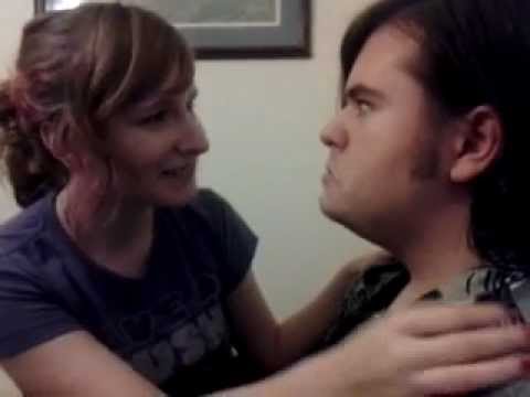 The Weird Kind of Sexy Hot Girl kissing a Fat Guy