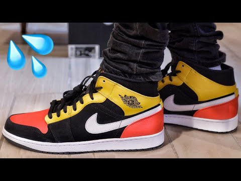 orange black yellow jordan 1