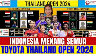 TARGET 2 GELAR JUARAA..!! Hasil Kemenangan Indonesia di THAILAND OPEN 2024..!! Hasil Draw 8 Besar..