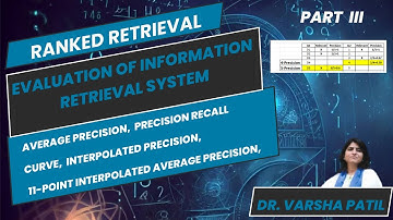Evaluation of Ranked Retrieval, Information Retrieval, AP, MAP, 11 point precision Recall