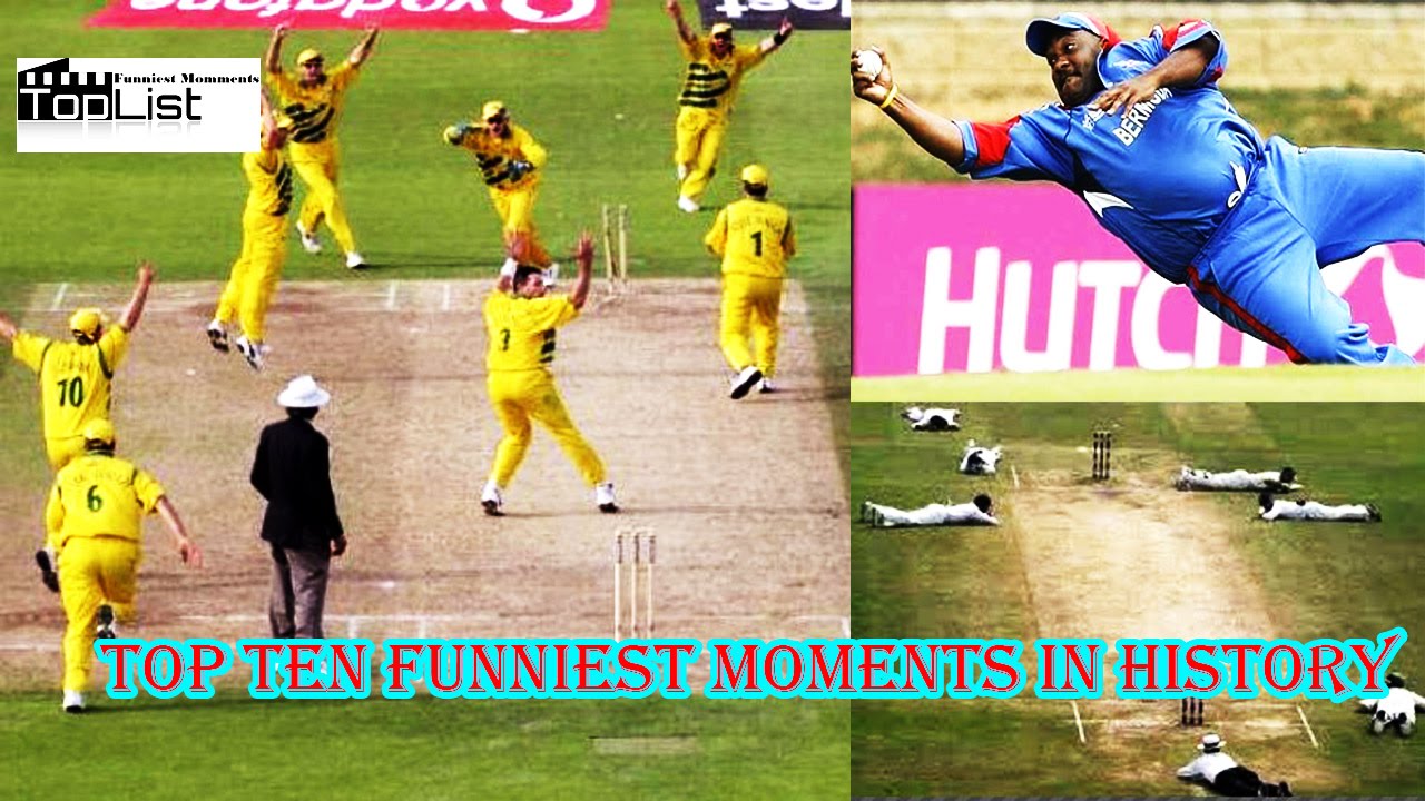 Top Ten Funniest Moment In Cricket History including ipl And Ashes ...