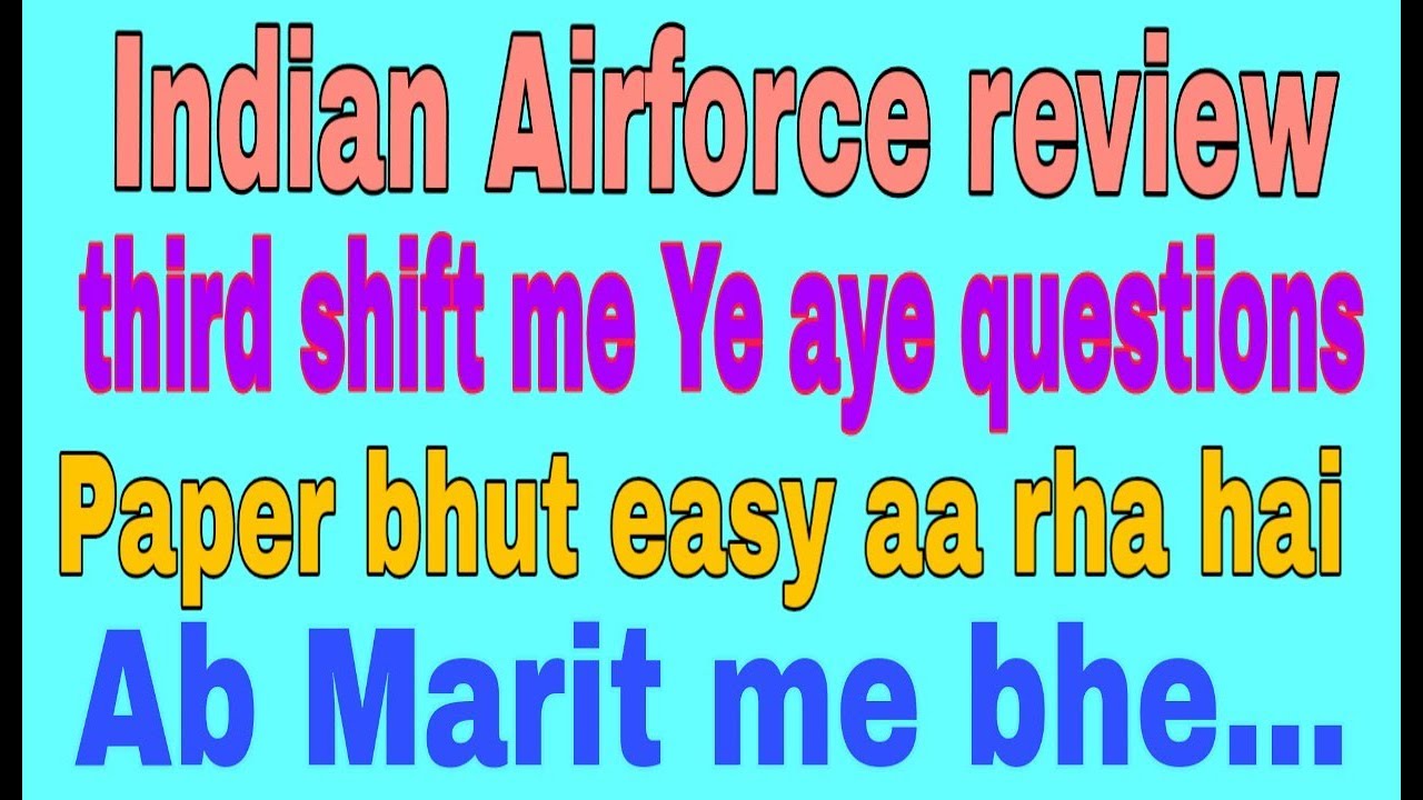Indian airforce third shift questions and answer...