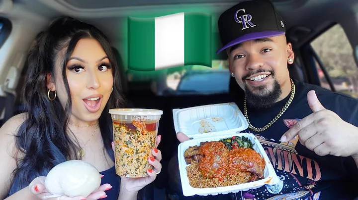 TRYING AFRICAN FOOD FOR THE FIRST TIME! (Fufu, Egusi, Jollof Rice)