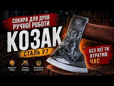 Казацкий туристический топор Казак сталь У7 Gorillas BBQ TR32, видео 2