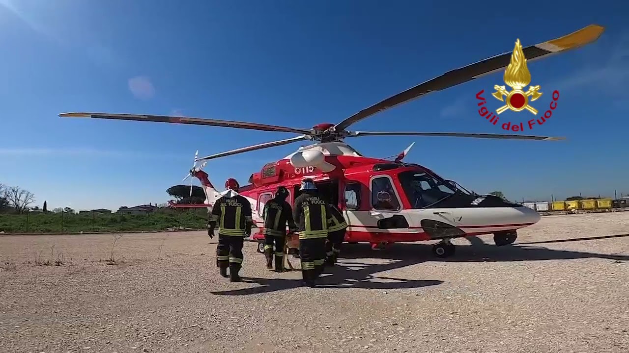 ARICCIA(RM) - PROVE DI SOCCORSO CON L’ELICOTTERO AW139