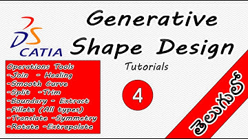 Catia Tutorials - Generative Shape Design - Class 04 - in Telugu - Design ME