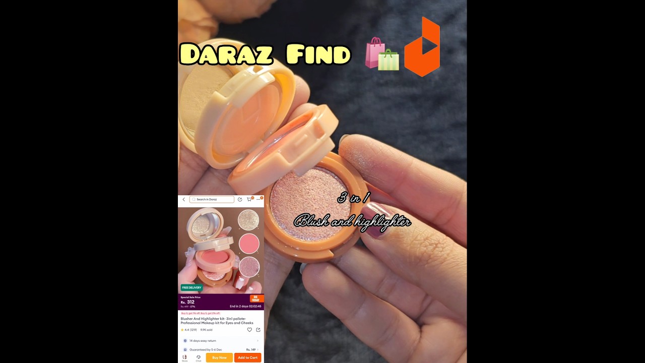 Daraz Find - 3 in 1 blush and highlighter 