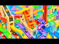 MarbleRun Elevator Catch Madness ASMR marble track satisfying Race ASMR Rollercoaster