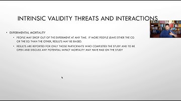 Threats to internal validity and experiments