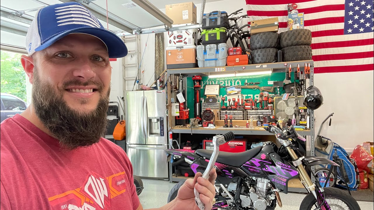 DRZ400SM Shift Lever Install! YouTube