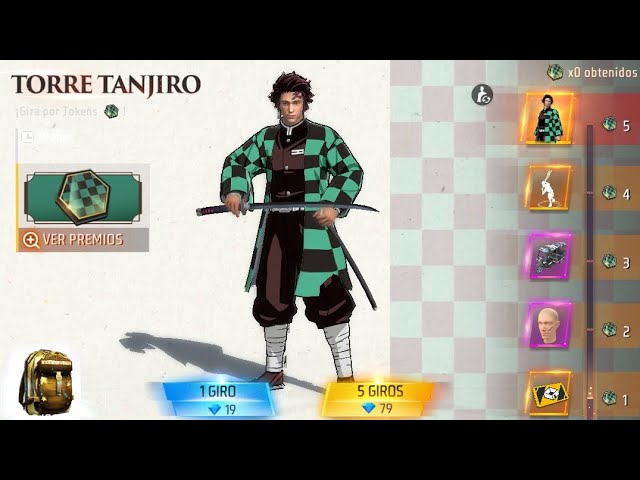 PEGANDO TANJIRO ANTECIPADO!!! TORRE DE TOKENS DEMON SLAYER - NOVO EVENTO -  NOVIDADES FREE FIRE 