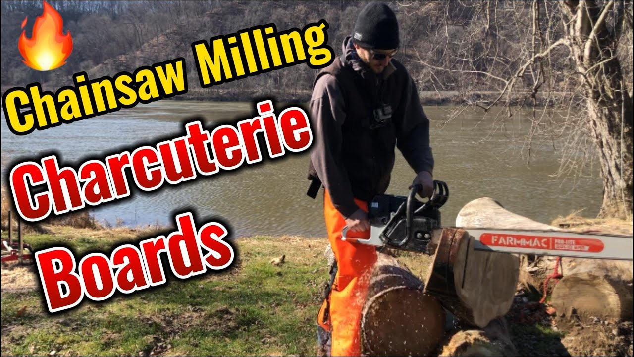Chainsaw Milling Charcuterie Boards - YouTube
