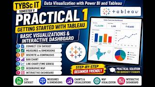 TYBSc IT | Data Visualization with Power BI & Tableau | Practical 1 | Tableau Basics & Dashboard