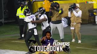 Lamar Jackson insane 50-yard touchdown to Zay Flowers vs Steelers Week 18 2025 NFL 😱 