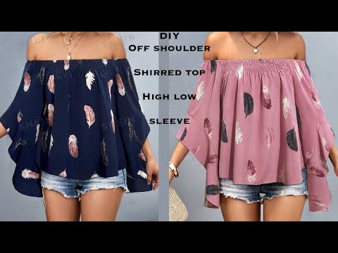 off the shoulder high low top