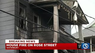 Firefighter injured after battling fire on Rose Street in Waterbury