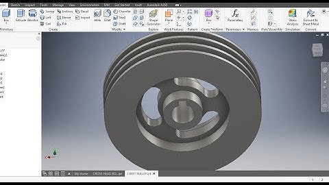 How to design a three grooves pulley / V Belt using Autocad Inventor UNISA CAD611S Autodesk Tutorial