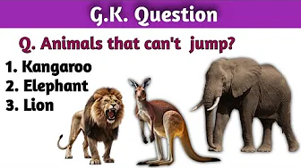 GK Question for Kids || Quiz Time || General Knowledge Questions and Answers || Guess the Animal
