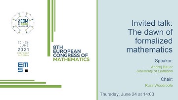 8ECM Invited Lecture: Andrej Bauer