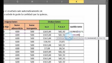 Como trabajar con sumatorias en excel?????