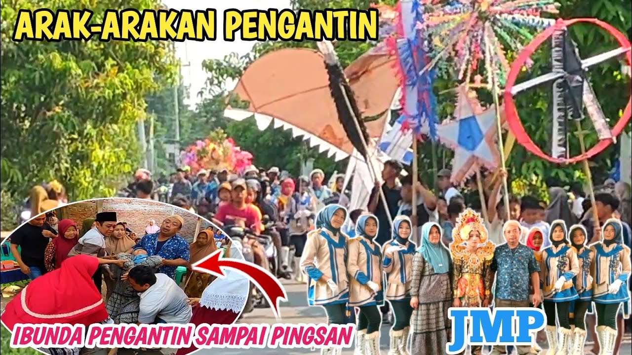 Kemeriahan Arak-arakan Pengantin Bersama Drumband JMP di Desa Paras Kec Tanggungharjo Kab Grobogan