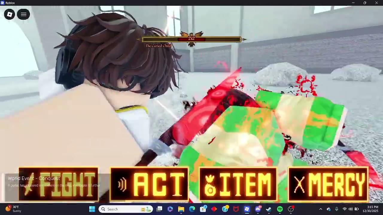 fighting the cursed child on pc for the first time