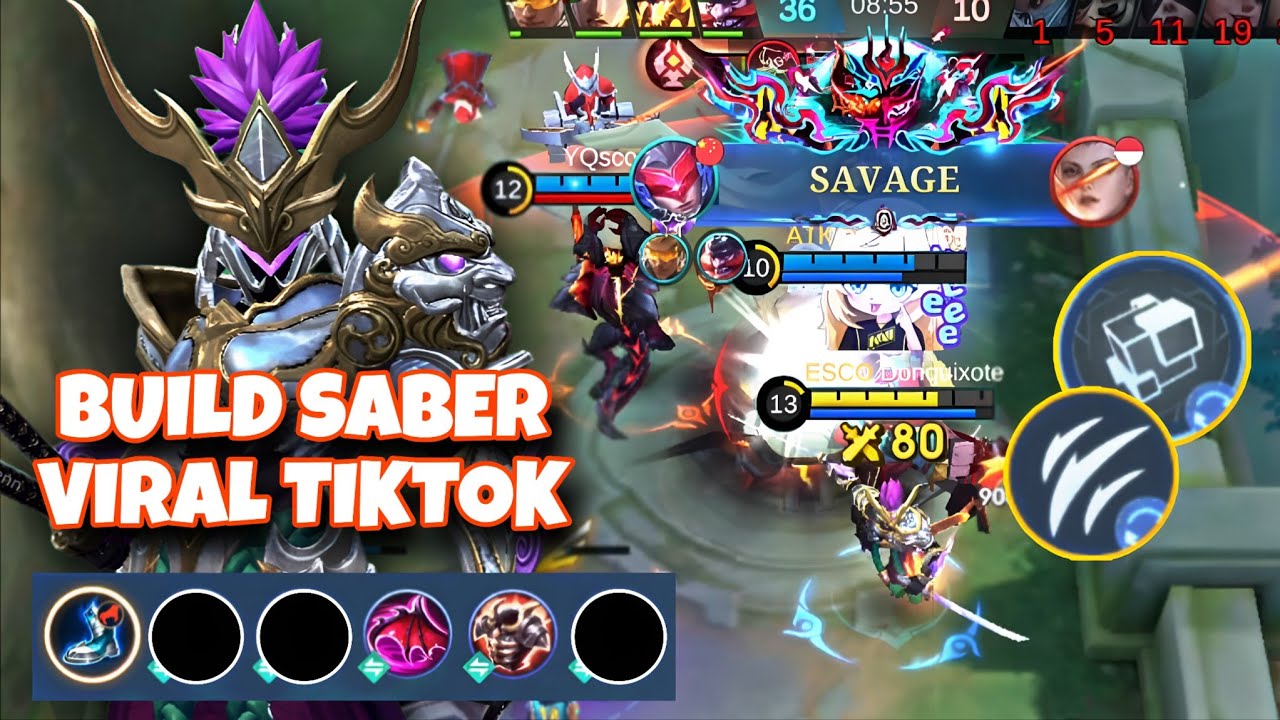 SABER JUNGLE EMBLEM FIGHTER! BERASA JADI TANK TAPI DAMAGENYA MASIH SAKIT!! BUILD VIRAL SABER TIKTOK