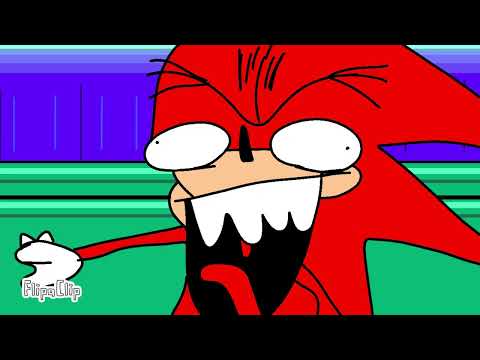 Sonic throws pillar at Knuckles meme but I animated it