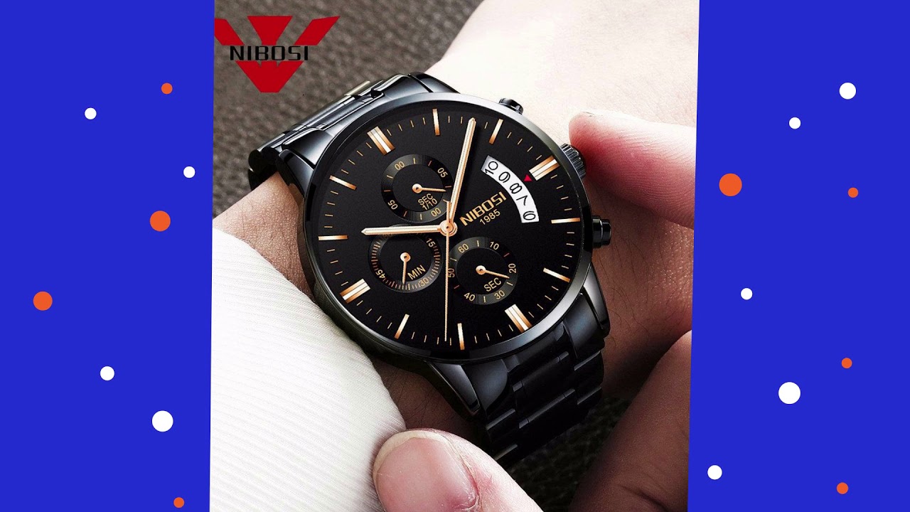 Aemy Group - NIBOSI Men Watches Luxury Famous Top Brand Men's Fashion Casual Dress Watch Quar