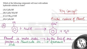Which of the following compounds will react with sodium hydroxide solution in water?....